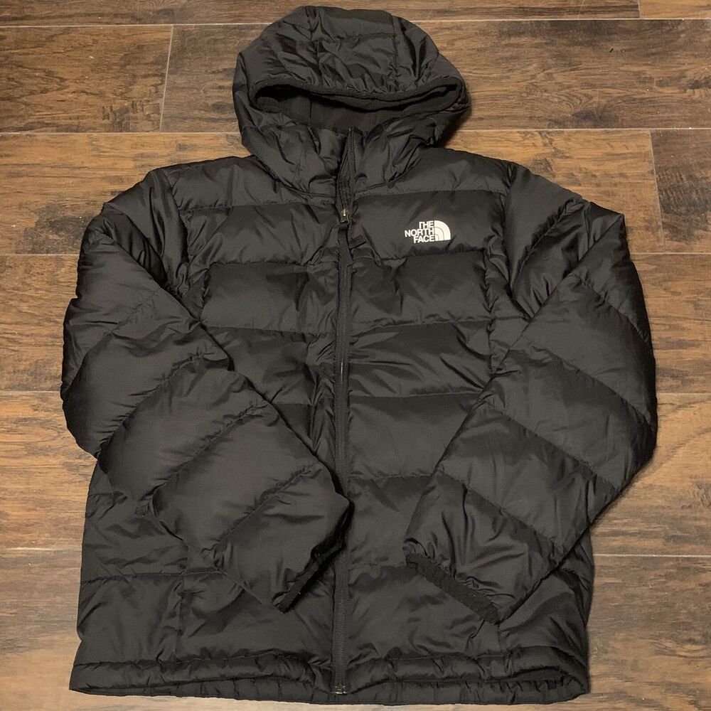 The North Face Men's Alpz Luxe 550 Black Hooded Down Jacket Sz Lg ...