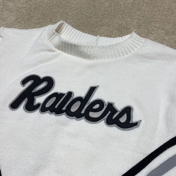 Los Angeles Raiders Sweater Adult XS NFL Football White Pullover