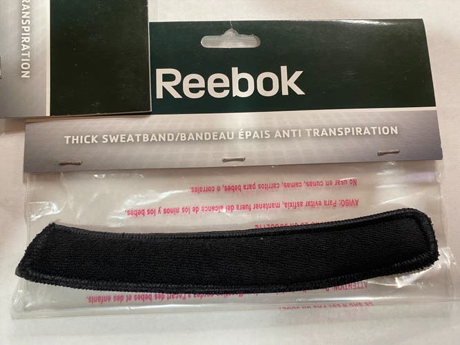 New Reebok thick sweatband 2 pk