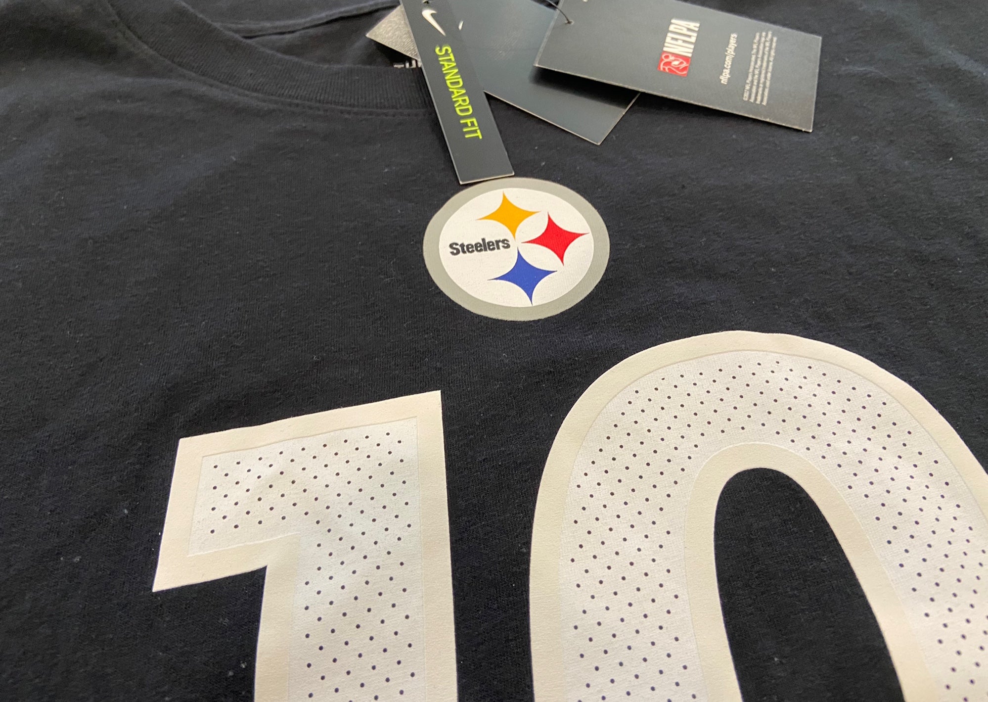 Men's Pittsburgh Steelers JuJu Smith-Schuster Nike Black Player Name &  Number Long Sleeve T-Shirt