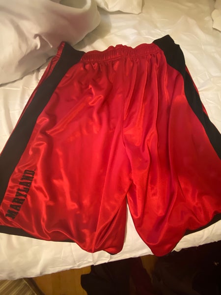 Nike, Shorts, Jordan Nike Basketball Dazzle Shorts Silky Black Red Large