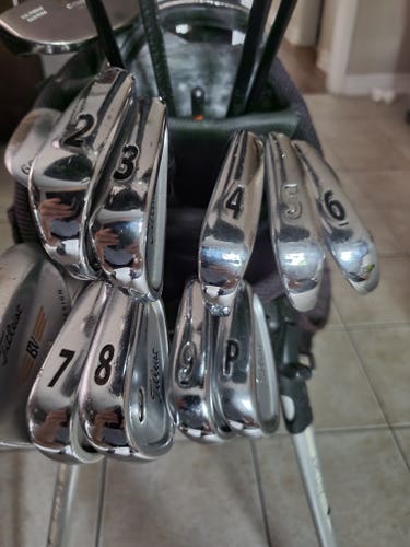 MENS Used Titleist Right Handed 710 CB Forged Iron Set Stiff Flex 9 Pieces Project X 6.0 Steel Shaft