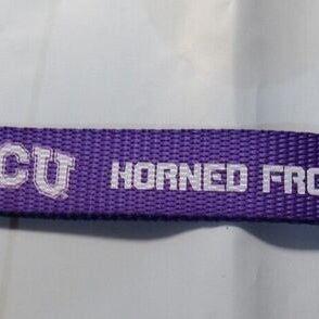 NCAA Texas Christian Univ Horned Frogs Carabiner w/Key Ring 8.5" long by Aminco