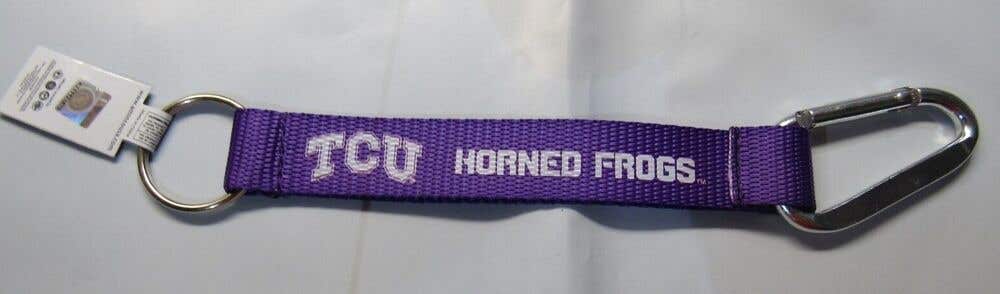 NCAA Texas Christian Univ Horned Frogs Carabiner w/Key Ring 8.5" long by Aminco