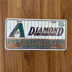 Arizona Diamondbacks MLB BASEBALL WORLD SERIES CHAMPS Souvenir License Plate!