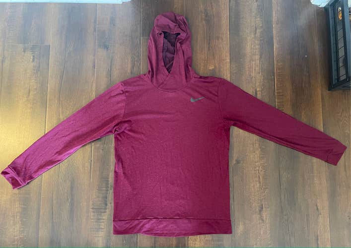 Maroon Medium Nike Dri-Fit Sweatshirt Hoodie