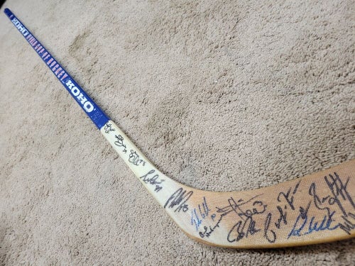 MATHIEU SCHNEIDER 1996 Team USA World Cup of Hockey Signed Game Issued Stick