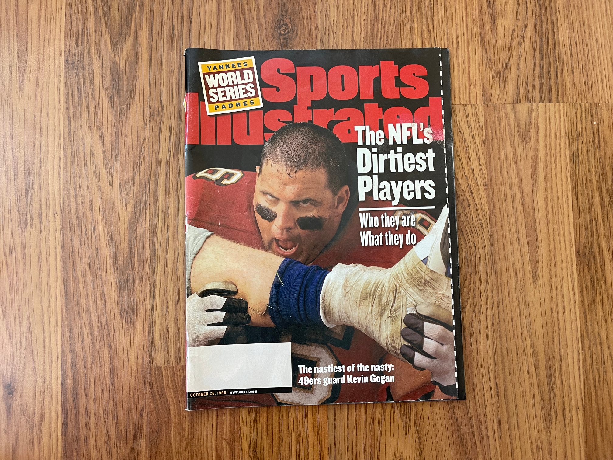 San Francisco 49ers Kevin Gogan NFL FOOTBALL 1998 Sports Illustrated Magazine!