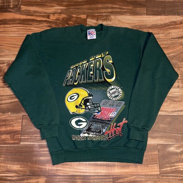 Vintage Majestic NFL Green Bay Packers Embroidered Sweater Green