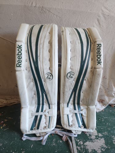 Used 34" Reebok Premier 4 18K Goalie Leg Pads Pro Stock