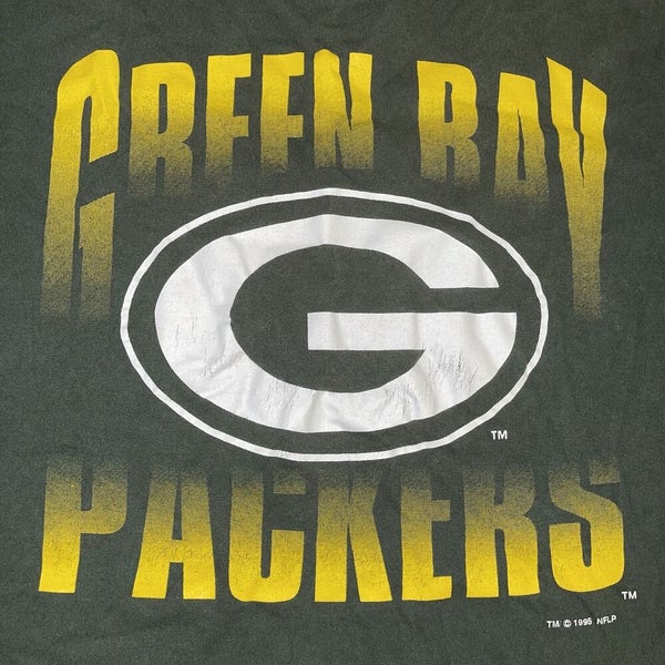 Vintage Green Bay Packers NFL Football Sports Logo 7 Tee Top 