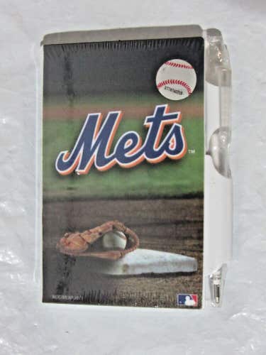 NFL New York Mets Mini 3"x4" Note Pads Plastic Case w/pen by National Design