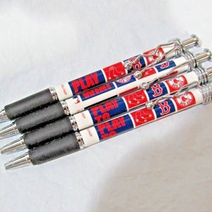 Lot of 4 MLB Boston Red Sox Click Ballpoint Pens w/ Black Ink by Jazzy