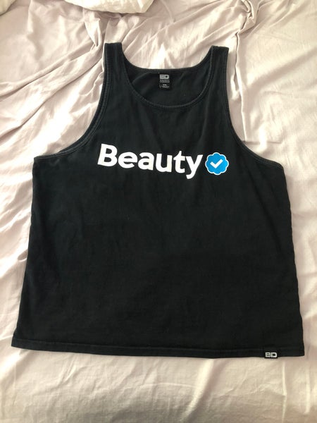 Certified (Twitter Checkmark) Beauty Bardown Hockey black tank top size large