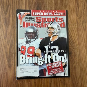 Tampa Bay Buccaneers Warren Sapp NFL FOOTBALL 2003 Sports Illustrated Magazine!
