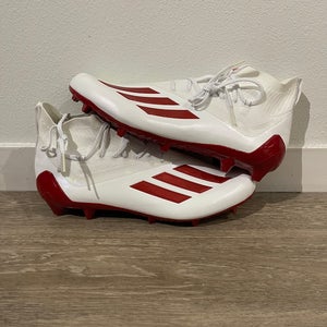 Adidas Adizero Primeknit White/Red Football Cleats Mens Size 15 GZ0424