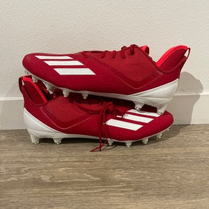 Adidas Adizero Scorch Football Cleats Red/White Mens Size 15 FX2088