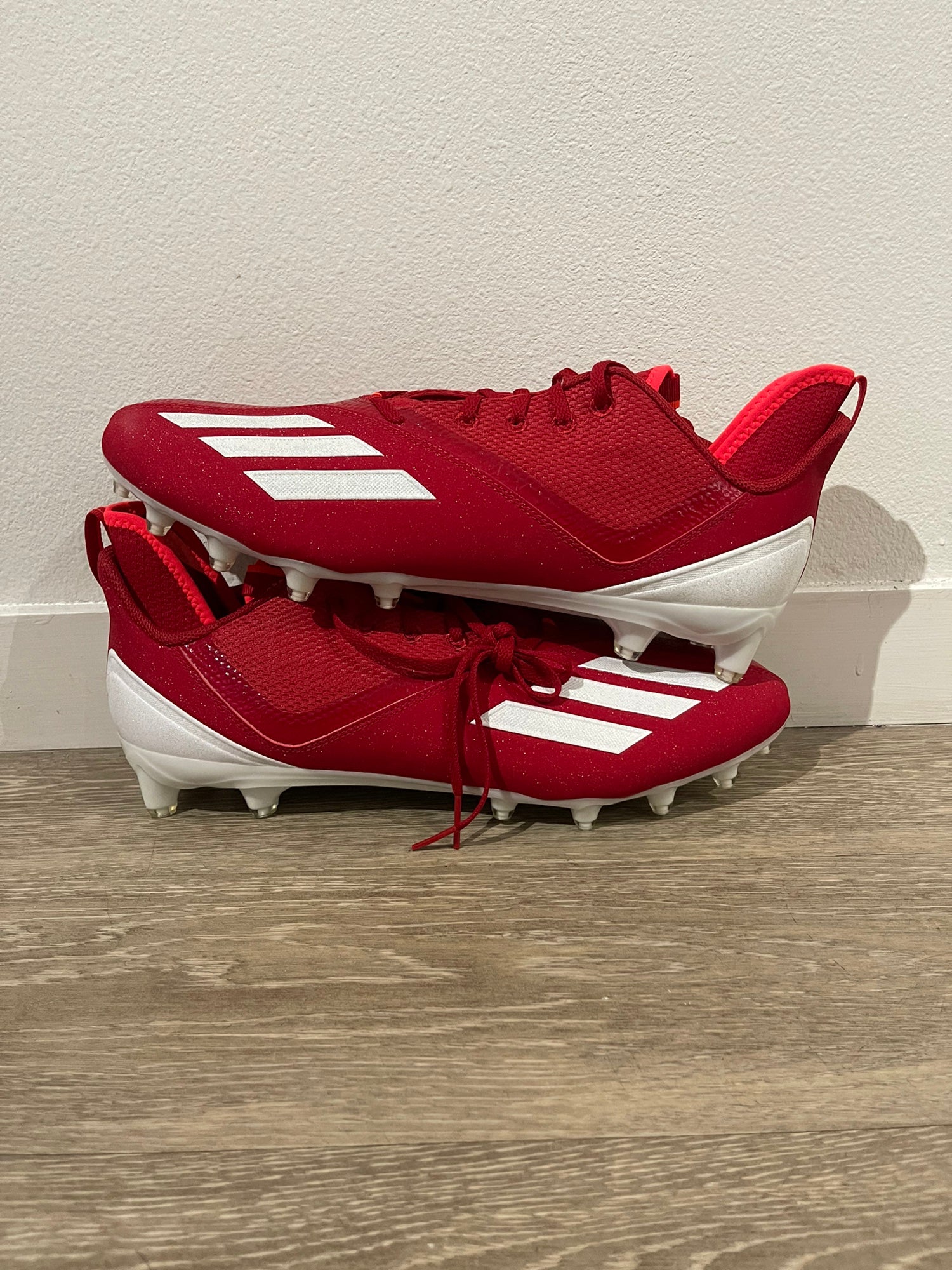 Adidas Adizero Scorch Football Cleats Red/White Mens Size 15 FX2088 ...