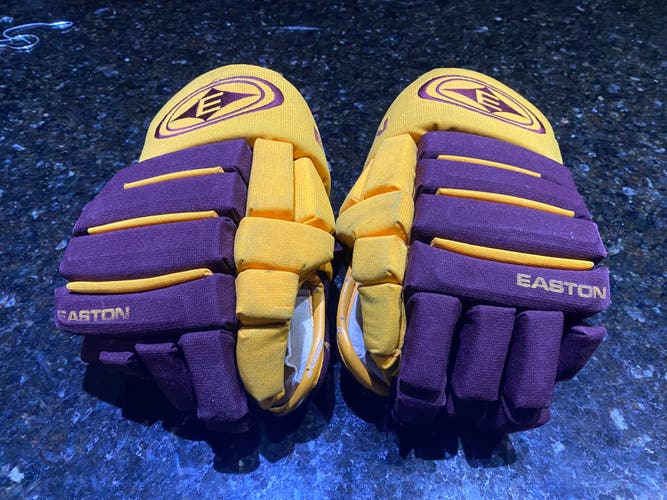 Used Maroon & Gold Easton Gloves 14"