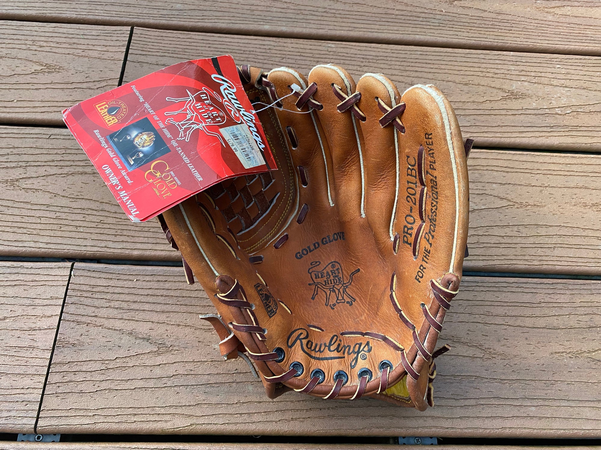 HOH 11.75” New Old Stock Rawlings Heart of the Hide PRO-201BC Baseball Glove  NWT