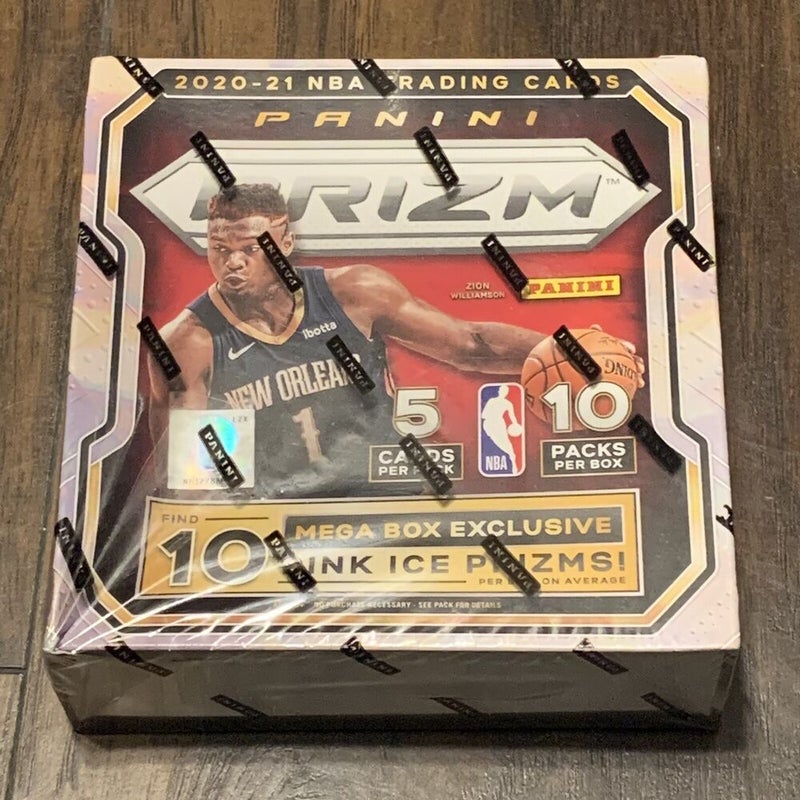 2020-21 Panini Prizm NBA Basketball Sealed Walmart 10 Pack Pink Ice Mega Box
