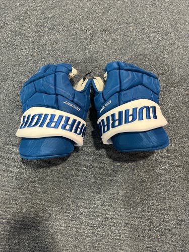 Game Used Blue Warrior Covert QRL Pro Stock Gloves Colorado Avalanche Team Issued 14”