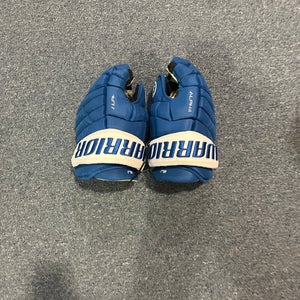 Game Used Blue Warrior Alpha DX Pro Stock Gloves Colorado Avalanche E. Johnson 14