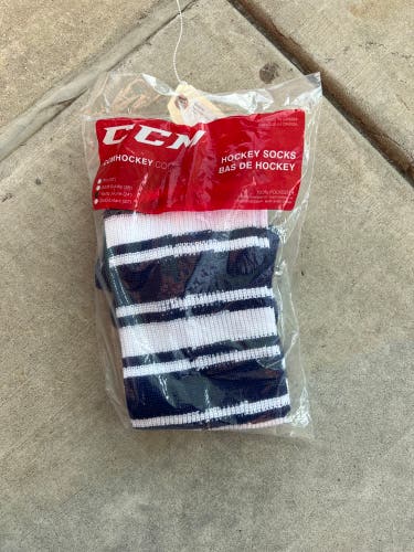 New CCM Youth 24" Hockey Socks (Blue)