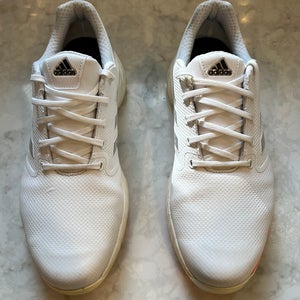 Adidas ZG21 Golf Shoes Used Men's 10.5 - White/Orange