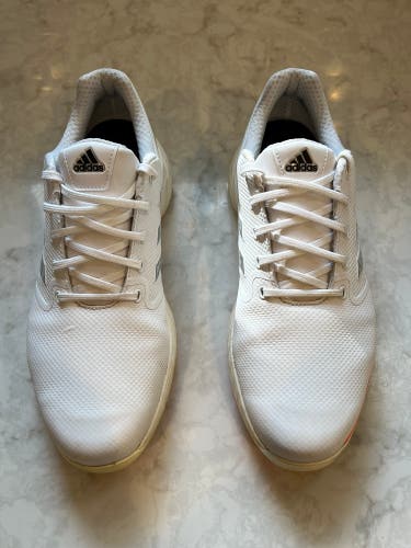 Adidas ZG21 Golf Shoes Used Men's 10.5 - White/Orange