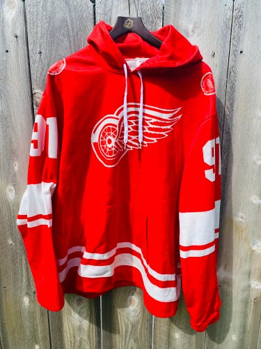 DETROIT RED WINGS NHL HOCKEY SERGEI FEDEROV LACED HOODIE