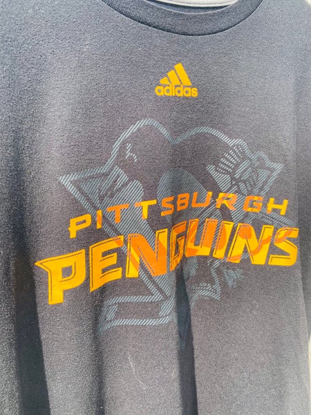 PITTSBURGH PENGUINS ADIDAS HOCKEY NHL BLACK AND GOLD ATHLETIC