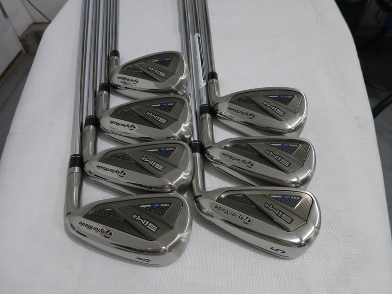 TaylorMade 2021 SIM2 Max Iron Set - 4-PW - PX Rifle 6.0 Stiff Steel - MINT/NEW