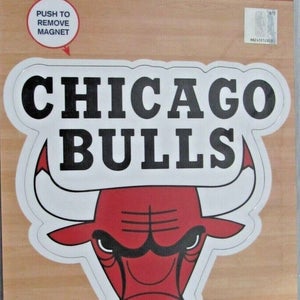 NBA Chicago Bulls 5 3/4"T by 5 3/4"W Auto Die-Cut Magnet by WinCraft