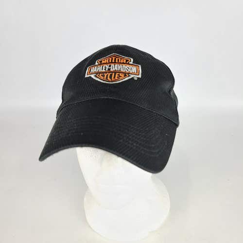 Harley Davidson Black Fitted Hat Cap Biker Logo Baseball Hat Orlando One Size