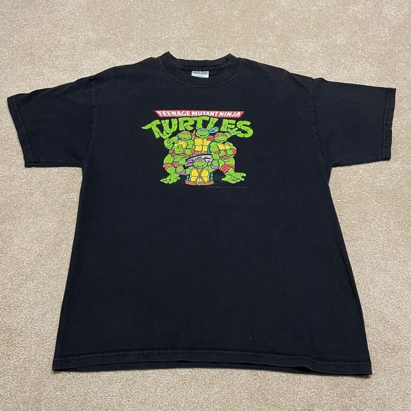 Teenage Mutant Ninja Turtles T Shirt Men Large Black Cartoon TV