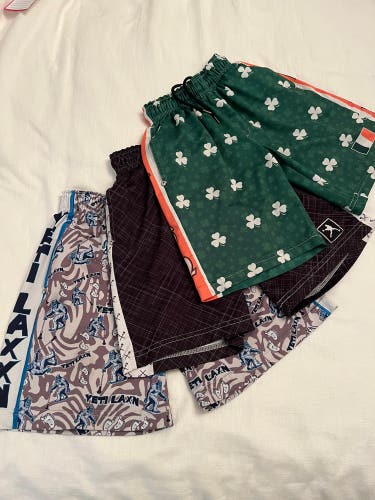 3 pairs of boys small lax shorts