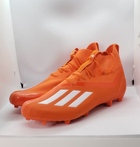 Adidas Adizero Primeknit SM Football Cleats Orange White  Men's Size 13.5 GY5382