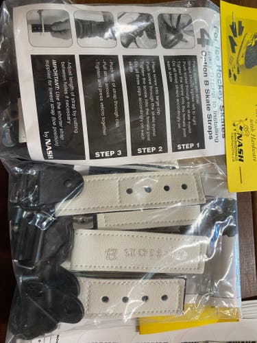 2 sets of New Option B velcro skate straps with hardware Jr.