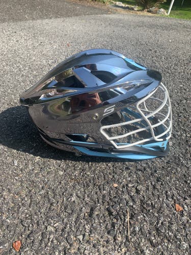 Cascade S - Chrome Lacrosse Helmet with Pearl White facemask ($350 Retail)