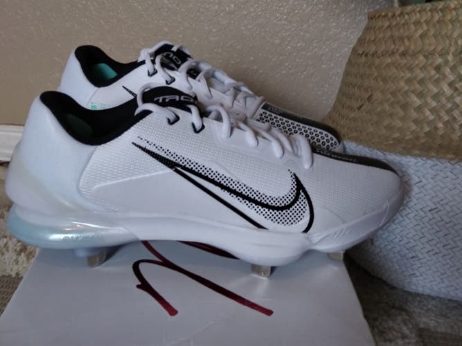 New Men's 9.5 Metal Nike Low Top Force Zoom Trout 7 Pro