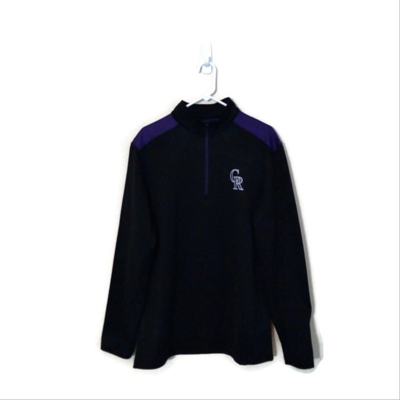 MLB Colorado Rockies Iconic Clutch 1/4 Zip Pullover Fleece