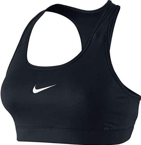 NWT Nike Pro Combat Medium Support Compression Sports Bra Black Size Large