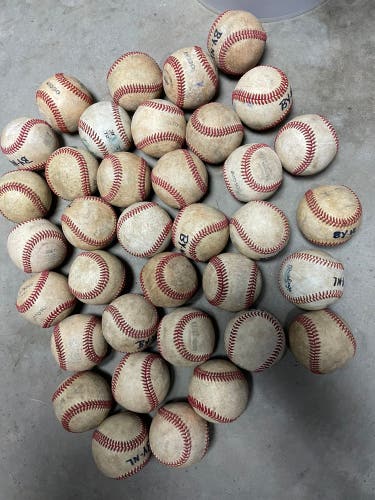 36-used leather baseballs - mix of Wilson & Rawlings