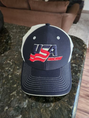 Blue One Size Fits All Hat USA Hockey Hat