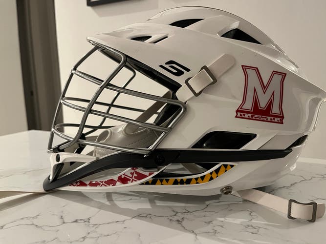 Maryland White Cascade S Lacrosse Helmet