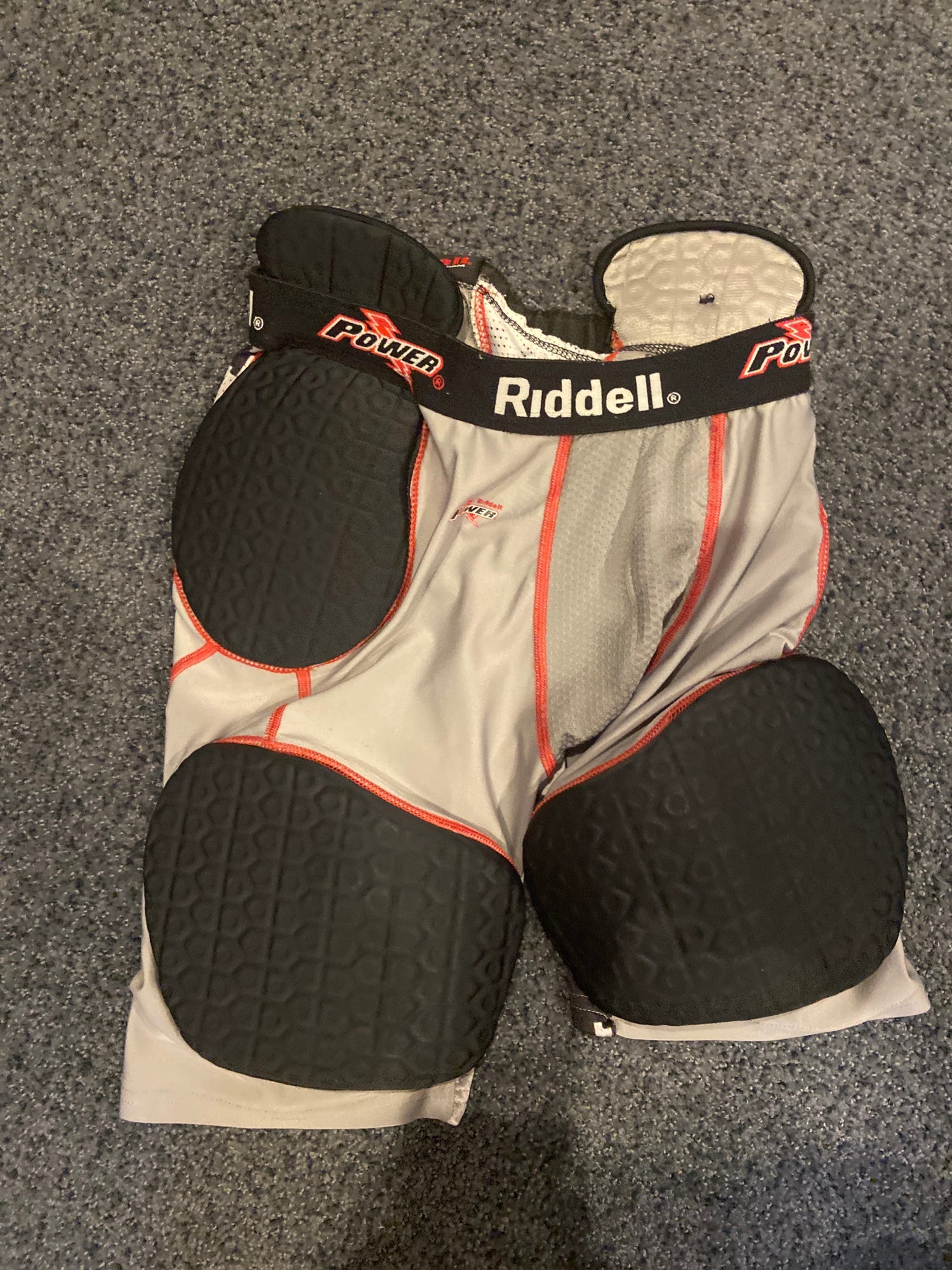 Riddell 5 Pad Football Girdle, Black, Youth XL