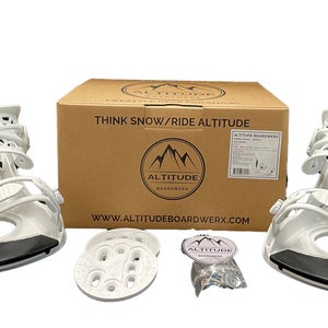 LADIES ALTITUDE RIDER 4X4, BURTON 3D & EST SNOWBOARD BINDINGS (WHITE) S/M 6.5-9