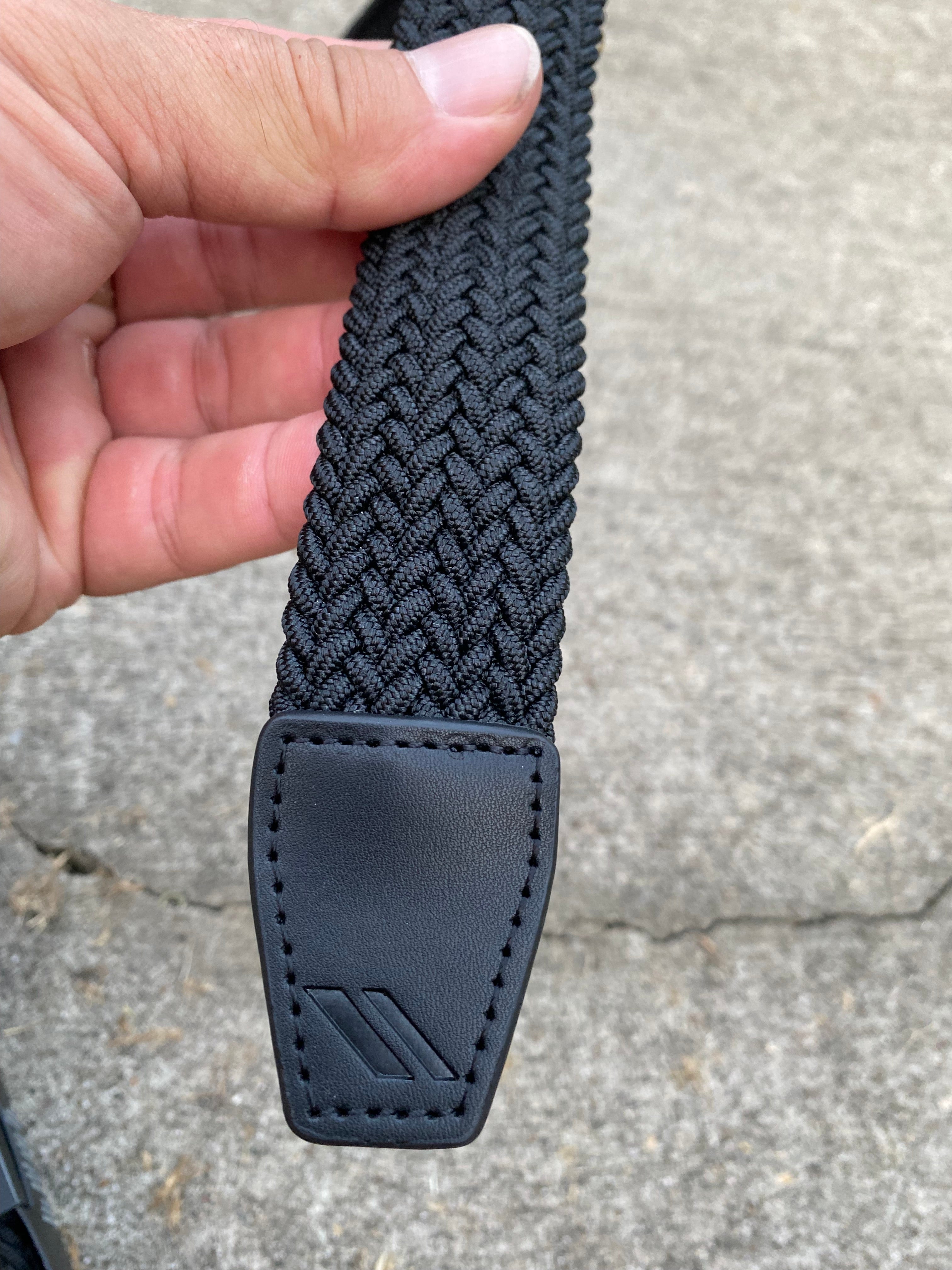 New Under Armour Golf Braided Black Belt, Metal Buckle Adjustable 8997