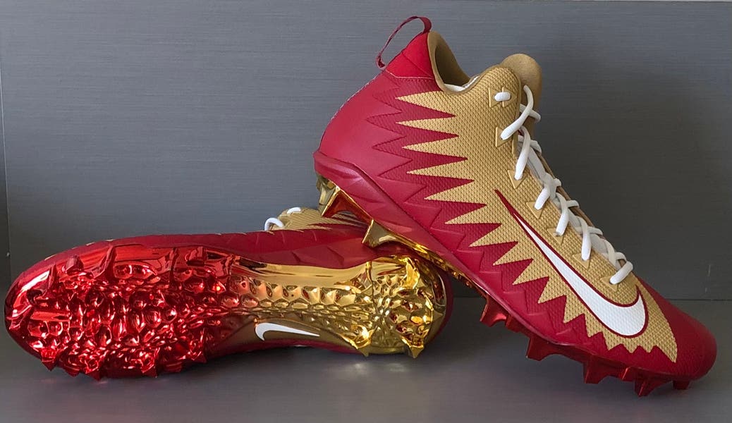 Nike Alpha Menace Pro 3 Mid Florida State Seminoles Cleats Garnet Gold Sz 13.5 Florida State Cleats | eBay main image 4